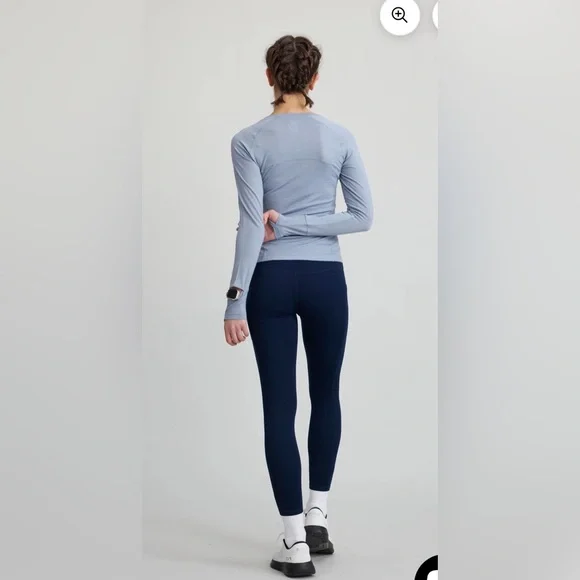 NWT Women's Cozy Zero Merino Blend Lightweight Navy Blue Leggings Pants. Small. - Picture 8 of 14